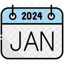 Enero Calendario 2024 Icon