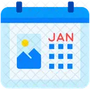 Enero Calendario Fecha Icon