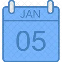 Enero Calendario Fecha Icono