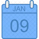 Enero Calendario Fecha Icono