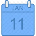 Enero Calendario Fecha Icono