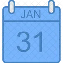 Enero Dia Calendario Icono