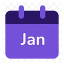 Enero Calendario Fecha Icon