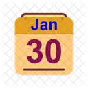 Enero Calendario Fecha Icon