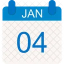 Enero Calendario Fecha Icon