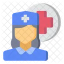 Enfermeira Medico Menina Ícone