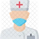 Enfermera Macho Cuidado De La Salud Icono