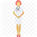 Doctora Enfermera Asistente Medico Icono