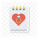 Engagement Heart Notepad Icon