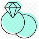 Engagement Ring Color Shadow Thinline Icon Icon