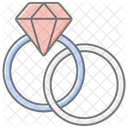 Engagement Ring Lineal Color Icon Icon