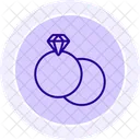 Engagement Ring Line Icon Icon