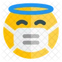 Engel Emoji Mit Gesichtsmaske Emoji Symbol