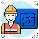 Engineer Constructor Worker Icon