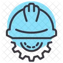 Engineer Helmet Construction Icon