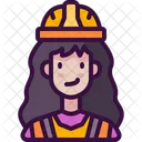 Engineer Worker Woman Icon