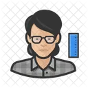 Engineer Asian Female  Icon