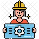 Engineer Female Engineer Worker Icon