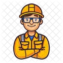 Worker Man Construction Icon