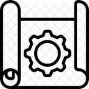 엔지니어링 청사진  아이콘