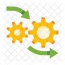 Ruedas Dentadas Engranajes Rotacion Icono
