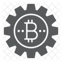 Engrenagem bitcoin  Ícone