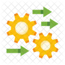 Rodas Dentadas Engrenagens Movimento Ícone