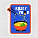 Enjoy Food Enjoy Noodles Noodles Bowl Icon