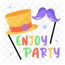 Party Props Enjoy Party Celebrations Props Icon