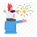 Enjoying Fireworks  Icon