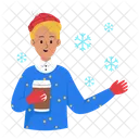 Enjoying hot chocolate  Icon