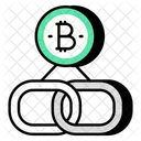 Enlace Bitcoin Criptomoneda Cripto Icono