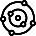 Enlace Quimico Estructura Molecular Quimica Icono