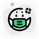 Enojado Emoji Con Mascarilla Emoji Icono