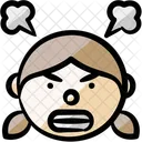 Chica Cara Loca Icono