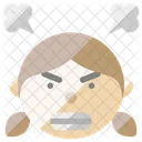 Chica Cara Loca Icono