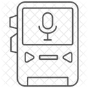 Enregistrement Vocal Thinline Icon Icône