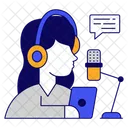 Enregistreur De Musique Podcast Enregistreur Vocal Icône