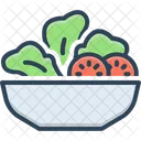 Ensalada Ensalada De Verduras Cruda Icono