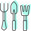 Ensemble Doutils De Jardinage Jardinage Outils Icône