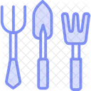 Ensemble Doutils De Jardinage Jardinage Outils Icône