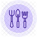 Jardinage Outils Ensemble Icône