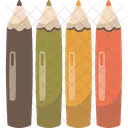 Crayons Colores Art Icône