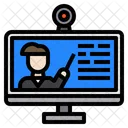 Elearning Monitor Tela Icon