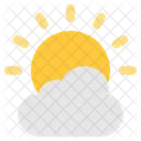 Ensolarado Nuvem Sol Ícone