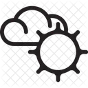 Ensolarado Sol Clima Ícone