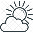 Ensolarado Nuvem Tempo Ícone