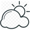 Ensolarado Nuvem Tempo Ícone