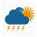 Clima Ensolarado Tempestade Ícone