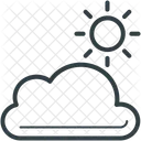 Ensoleille Nuage Meteo Icône